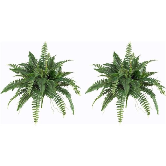 Nearly Natural 40IN Artificial Boston Fern Large Hanging Plant, Set of 2 - Picture 1 of 5
